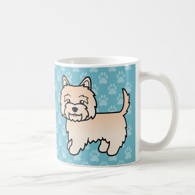 Mug Illustration de chien de dessin animé Cairn Terrie (Droite)