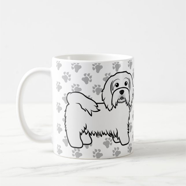 Mug Illustration de chien de dessin animé mignon Havan (Gauche)