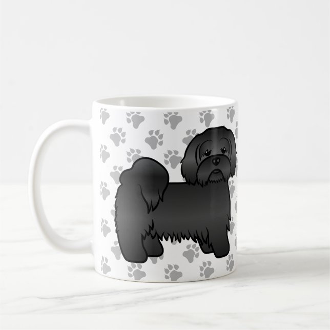 Mug Illustration de chien de dessin animé mignon Lhass (Gauche)