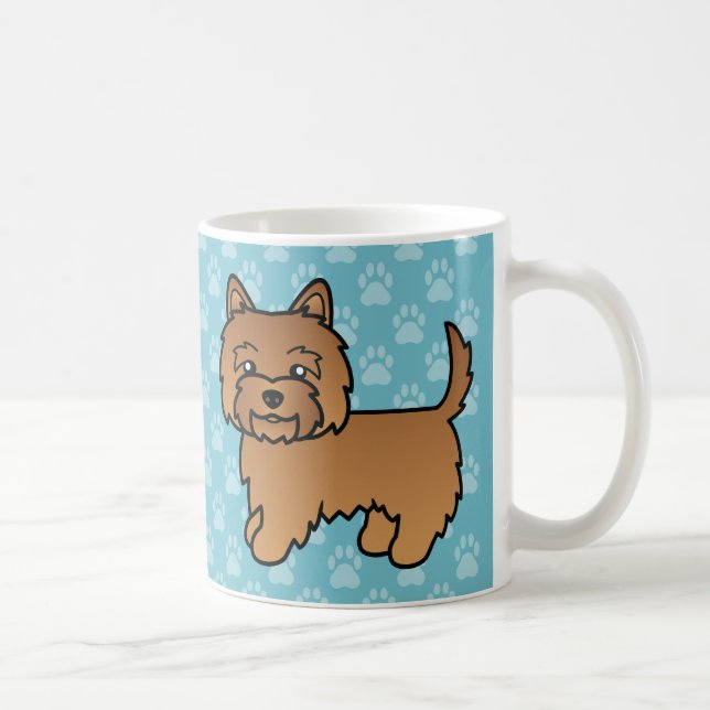 Mug Illustration de chien de dessin animé Terrier Cair (Droite)