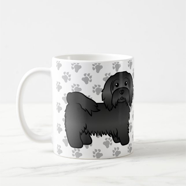 Mug Illustration de chien de dessin mignon du Havanais (Gauche)