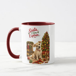 Mug Illustration de chien de Noël amusante