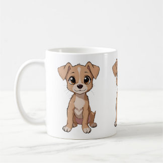 Mug Illustration de chien mignon Anime avec de grands
