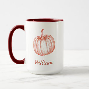 Mug Illustration de citrouille d'Halloween mignonne av