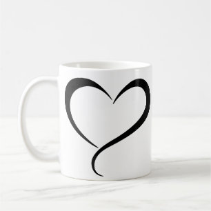 Mug Illustration de clipart coeur noir