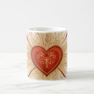 Mug Illustration de cœur automnal bohème