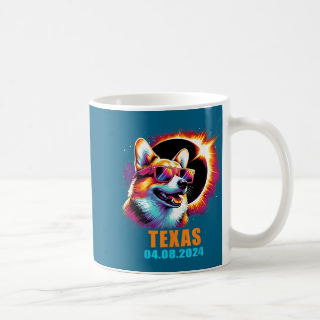 Mug Illustration de Corgi pour l'éclipse solaire total (Droite)