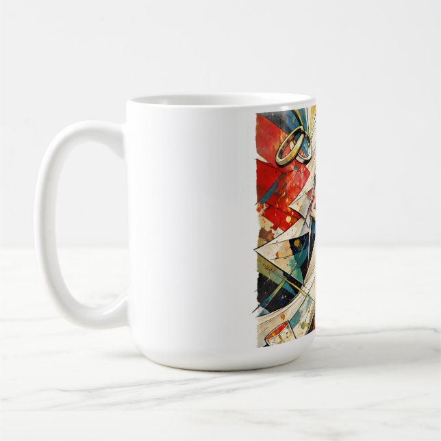 Mug Illustration de couple de mariage Art Déco moderne (Gauche)