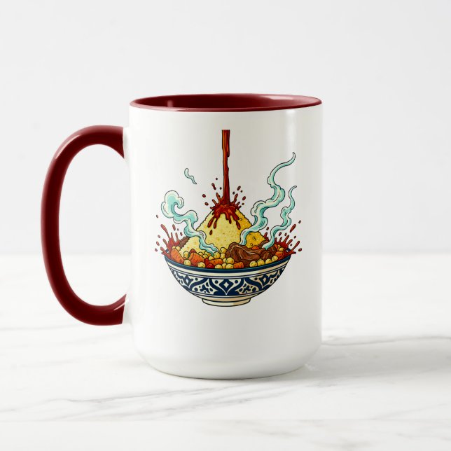 Mug Illustration de Couscous Marocain Vibrant (Gauche)