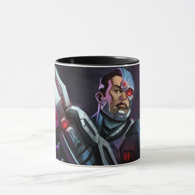 Mug Illustration de Cyborg en crise infinie (Centre)