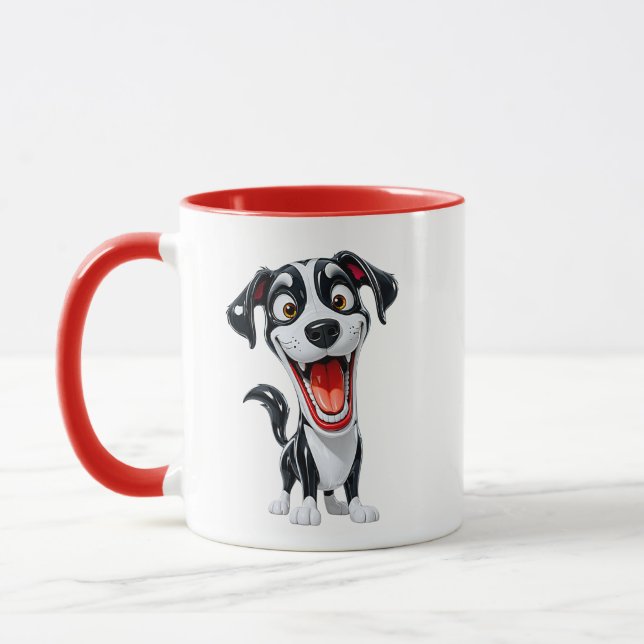 Mug Illustration de dalmatien souriant en dessin animé (Gauche)