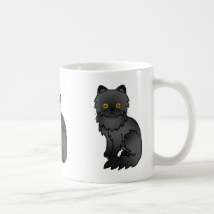 Mug Illustration de dessin animé de chat persan à mant