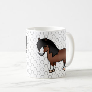 Mug Illustration de dessin animé mignon de poney Shetl
