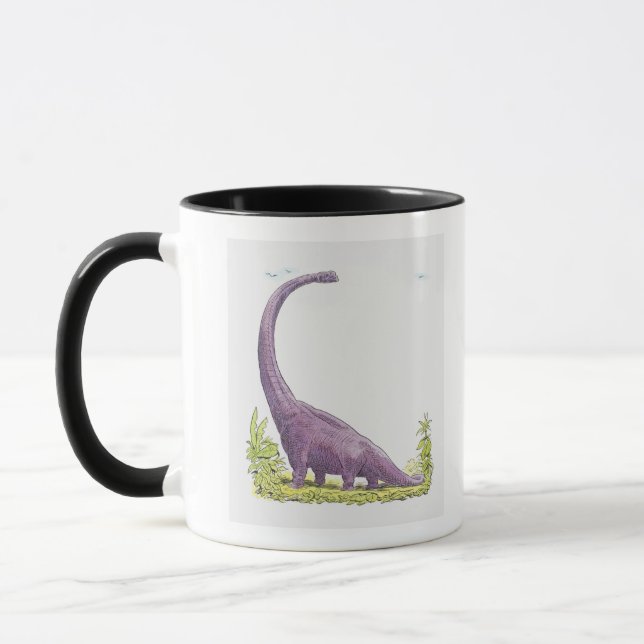 Mug Illustration de dinosaure de Giraffatitan (Gauche)