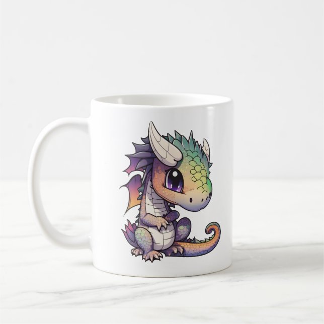 Mug Illustration de dragon de dessin animé (Gauche)