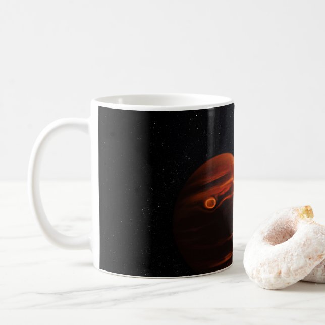 Mug Illustration De Exoplanet Vhs 1256 B Et Ses Étoile (Avec donut)