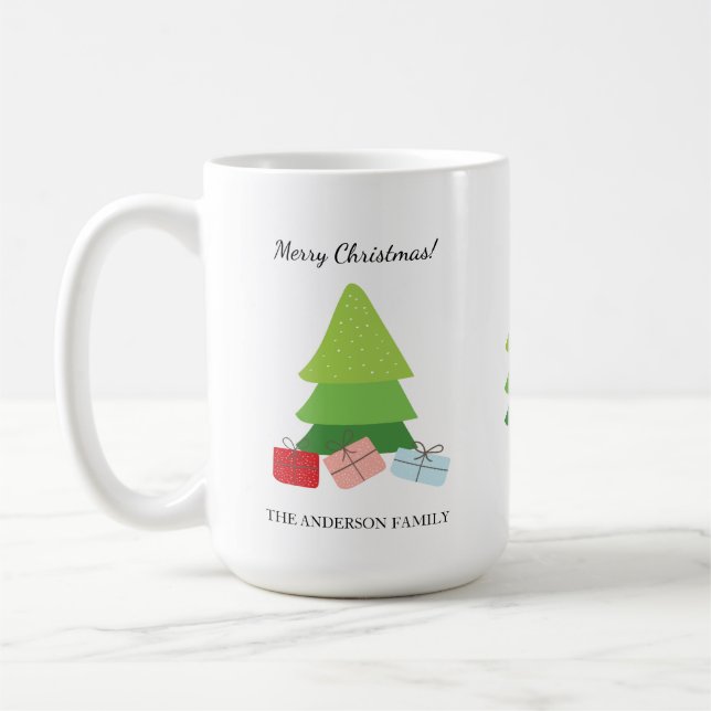 Mug Illustration de famille colorée (Gauche)