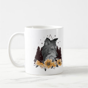 Mug Illustration de faune sauvage de loup majestueux