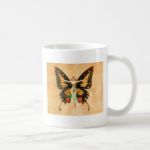 Mug Illustration de femme volant papillon Flapper