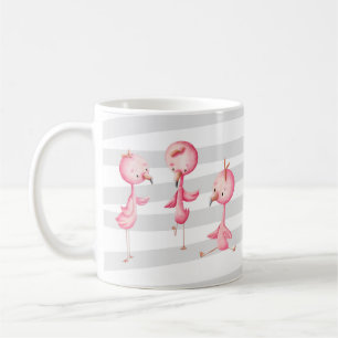 Mug Illustration de Flamants roses roses mignons