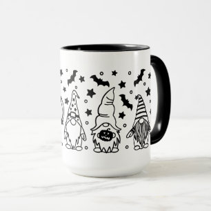 Mug Illustration de Gnomes Bats Bumkins Halloween