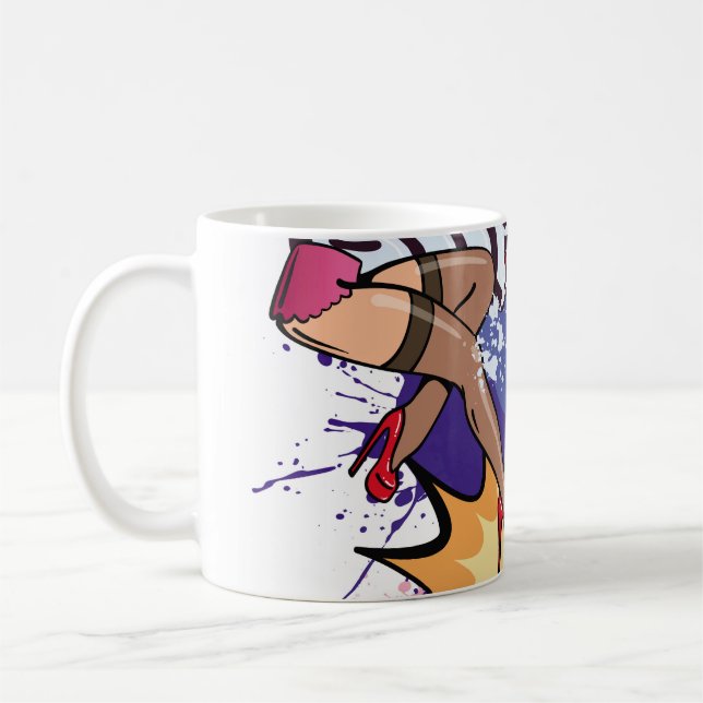 Mug Illustration de graffiti avec lettres de graffitis (Gauche)