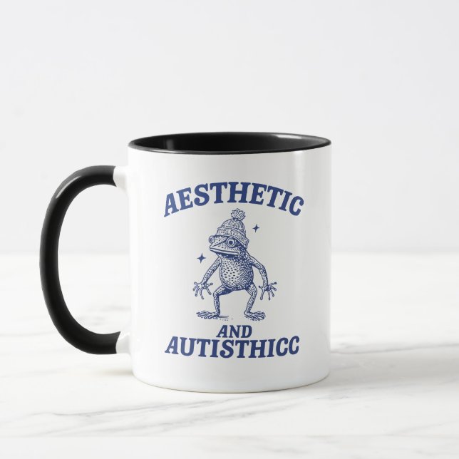 Mug Illustration de grenouille esthétique et autisthic (Gauche)