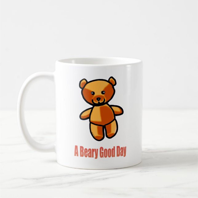 Mug Illustration de jeu de mots sur un ours en peluche (Gauche)