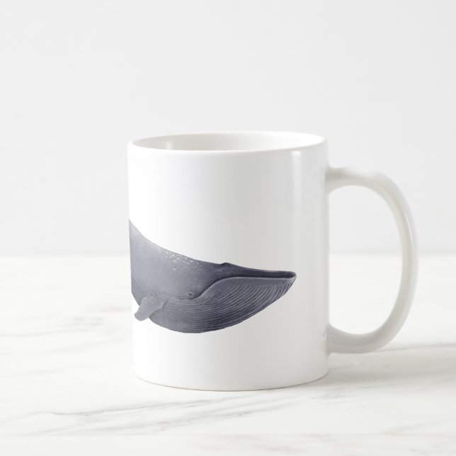 Mug Illustration de la baleine bleue Don d'amoureux de (Droite)