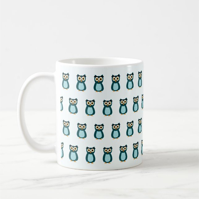 Mug Illustration de la chouette bleue (Gauche)