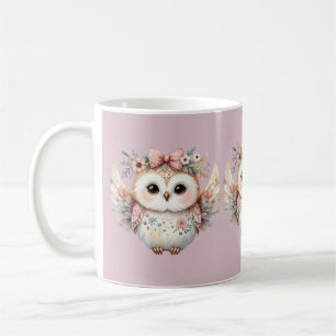 Mug Illustration de la chouette de kawaii Boho