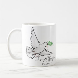 Mug Illustration de la colombe Sauvé par la foi