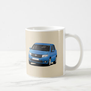 Mug Illustration de la Dacia Sandero II bleue