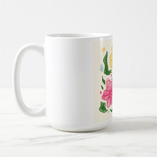 Mug Illustration de la fleur colorée de Whimsical - De