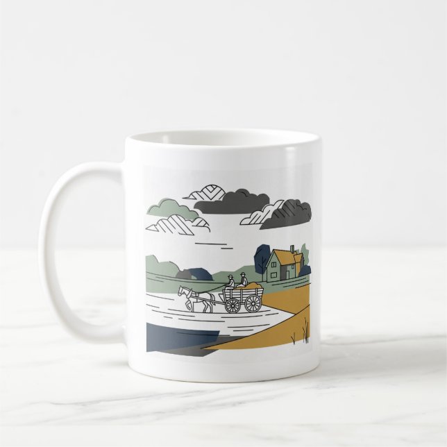 Mug Illustration de la ligne de Haywain de Constable (Gauche)