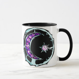 Mug Illustration de la lune et de l'étoile du croissan