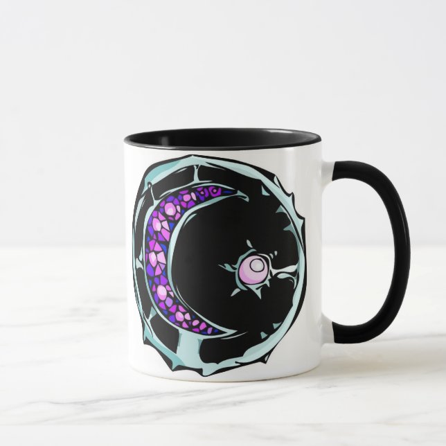 Mug Illustration de la lune et de l'étoile du croissan (Droite)