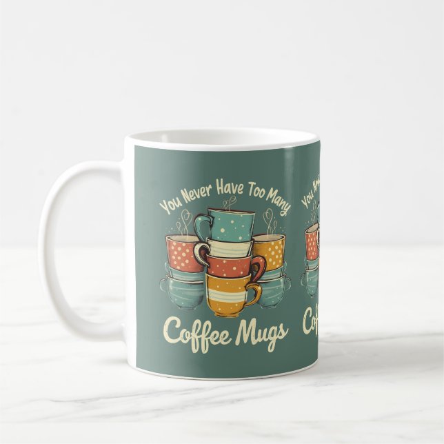Mug Illustration de la pile de café rétro (Gauche)