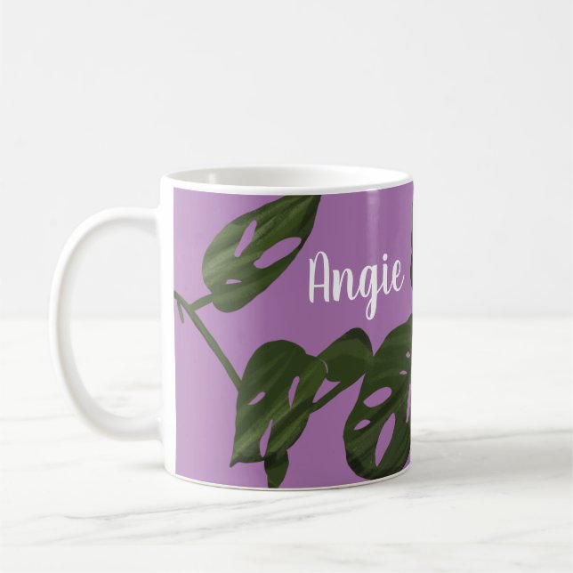 Mug Illustration de la plante à fromage Monstera Adano (Gauche)