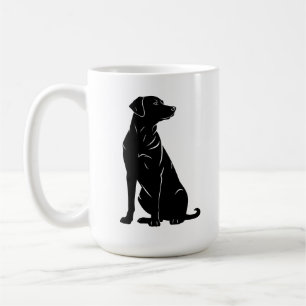 Mug Illustration de la silhouette du labrador noir