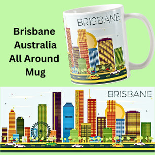 Mug Illustration de la ville de BRISBANE