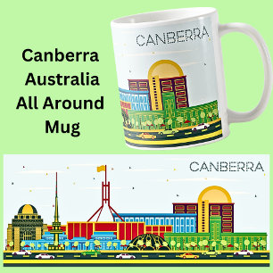 Mug Illustration de la ville de CANBERRA