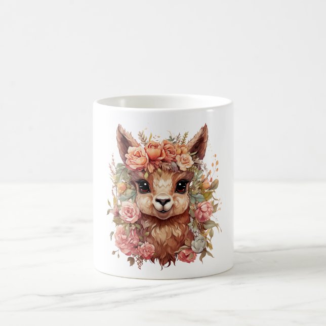 Mug Illustration de lama dans la nature – Conception d (Centre)