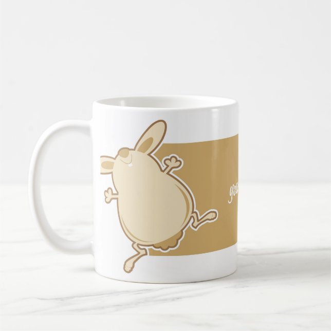Mug Illustration de lapin de bande dessinée (Gauche)