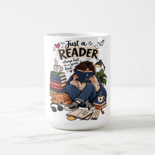 Mug Illustration de lecteur de livre cosy