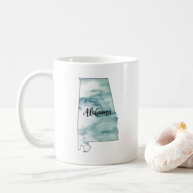 Mug Illustration de l'état de l'Alabama (Avec donut)