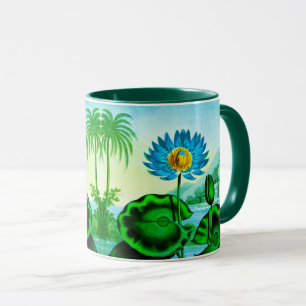 Mug Illustration de Lotus / Nénuphar Bleu Égyptien