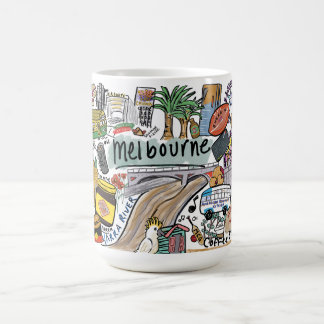 Mug Illustration de Melbourne City, Blanc