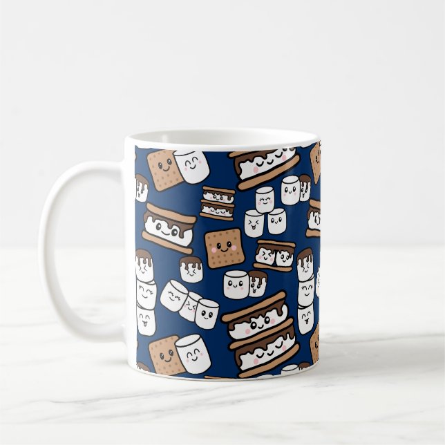 Mug Illustration de mignonne Smores Marshmallow (Gauche)