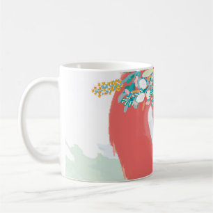 Mug Illustration de mode avec flamants roses dessinés